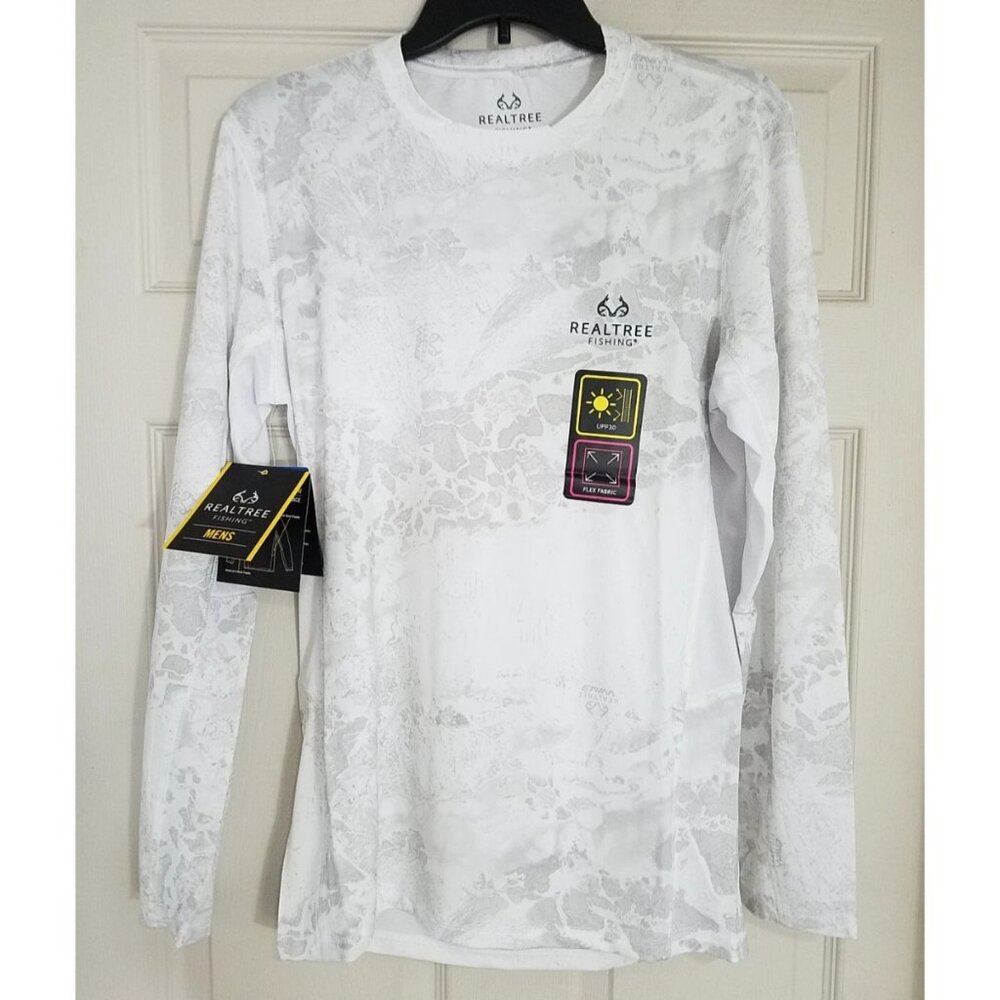 Realtree Wav3 Long Sleeve Fishing Shirt Mens Size Small